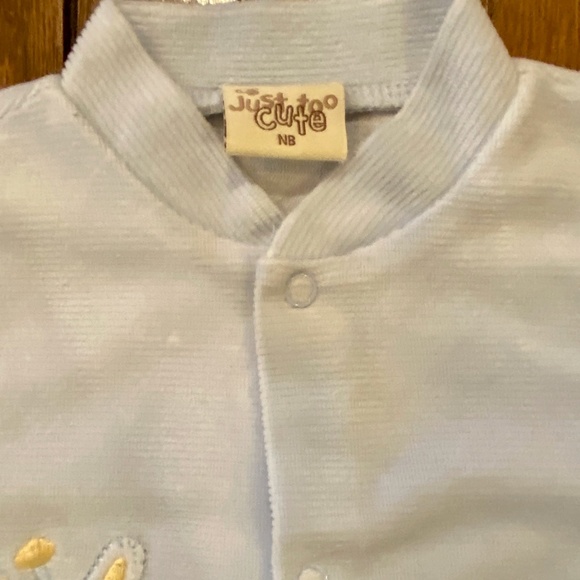 Newborn Sweet Footed PJ With Matching Hat - Picture 3 of 3